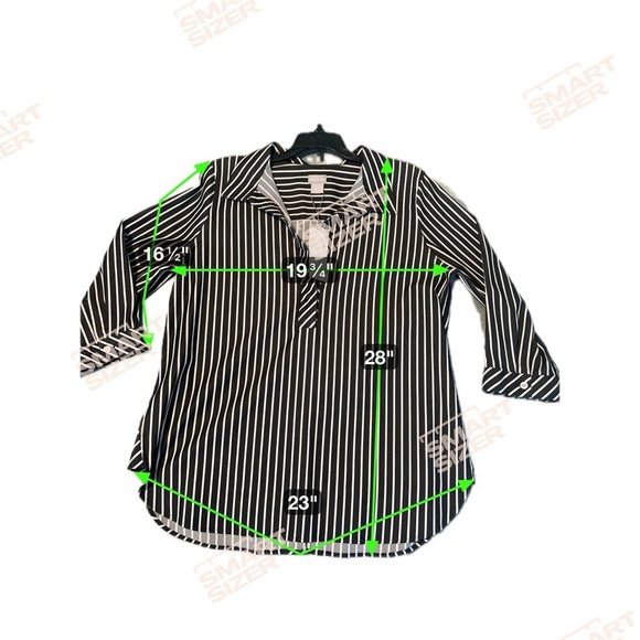 NWT Black & White Striped Blouse - Picture 4 of 4